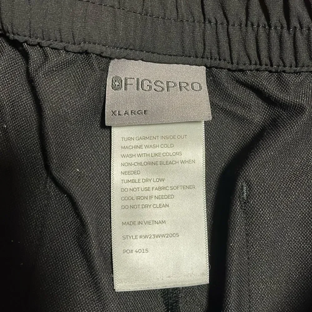 EUC MEN’S XL SHORT FIGSPRO BLACK STRAIGHT LEG TROUSERS